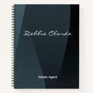 青灰渐变波浪图案 ノートブック