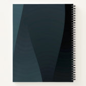 青灰渐变波浪图案 ノートブック (裏面)