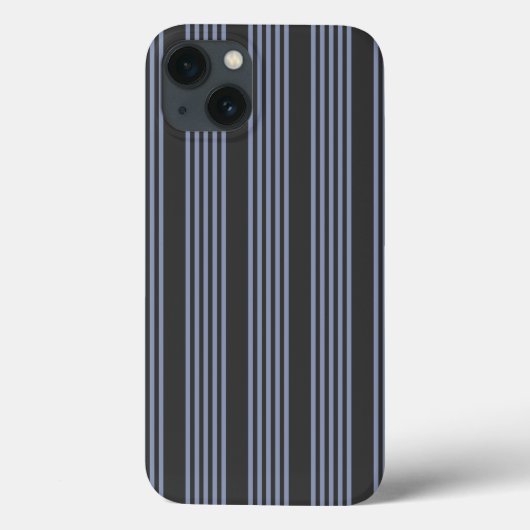 青灰色と木炭ストライプ柄 Case-Mate iPhoneケース (裏面)