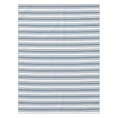 青灰色と白のキャンディストライプー テーブルクロス (正面)