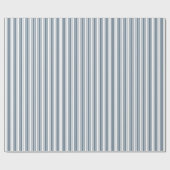 青灰色と白のキャンディストライプー ラッピングペーパー (フラット)