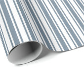 青灰色と白のキャンディストライプー ラッピングペーパー (ロールコーナー)