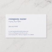 青灰色と白のミニマルデザイン 名刺 (裏面)