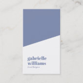 青灰色と白のミニマルデザイン 名刺 (正面)