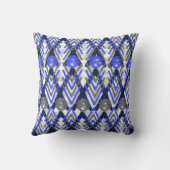 青灰色と白アステカ色 クッション (裏面)