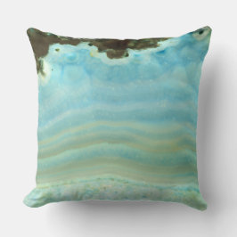 青灰色のアゲイトの岩石結晶パターン クッション