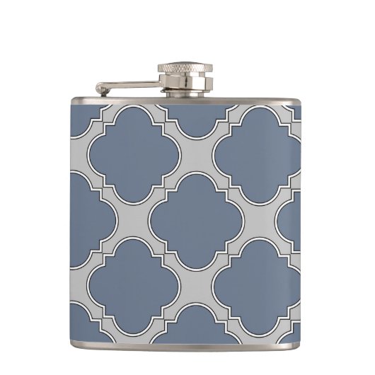 青灰色のクアトレフォイル フラスク (正面)