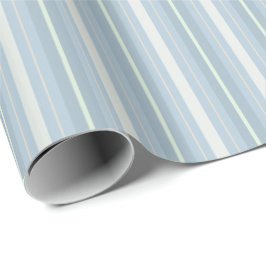 青灰色のストライプ ラッピングペーパー