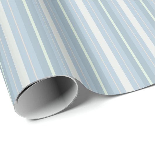 青灰色のストライプ ラッピングペーパー (ロールコーナー)