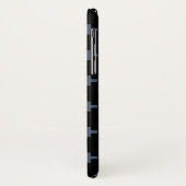 青灰色のポルカが黒に交差 Case-Mate iPhoneケース (裏面/左)