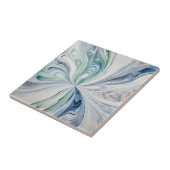 青灰色の波4セラミックタイル タイル (側面)