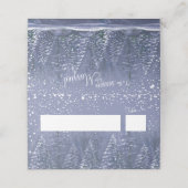 青灰色の白い冬の松結婚の木の護衛 プレイスカード (外部開封)