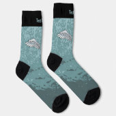 青灰色の翼の靴下 ソックス (右)