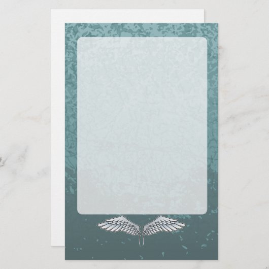 青灰色の翼 便箋 (正面/裏面)