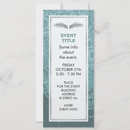 青灰色の翼 招待状 (裏面)