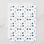 青灰色ギフトカードシャワー招待状 招待状 (裏面)