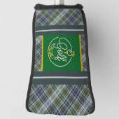 青灰色プレイドゴルフヘッドカバー ゴルフヘッドカバー (回転90)