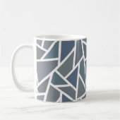 青灰色モザイク模様 コーヒーマグカップ (左)