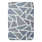 青灰色モザイク模様 バスマット (正面縦)