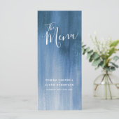 青灰色モダンな段付きアートウェディングメニューラックパック メニュー (スタンド正面)