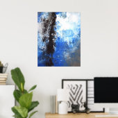 青灰色抽象芸術ポスター ポスター (ホームオフィス)