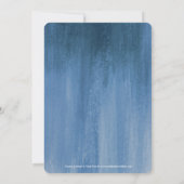 青灰色 モダン グレード アート ウェディング 招待状 (裏面)
