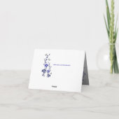 青灰蝶々花柄写真サンクスカード サンキューカード (裏面)