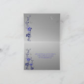 青灰蝶花卉照片感谢卡 サンキューカード (内部)