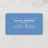 青点々のある世界地図 名刺 (裏面)