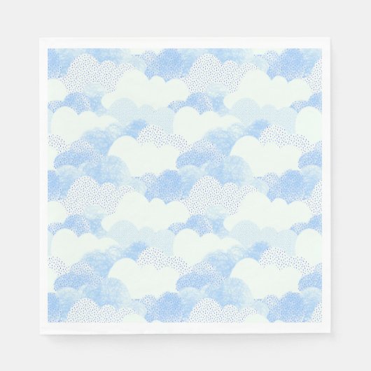 青点々のある雨雲 スタンダードランチョンナプキン (正面)
