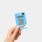 青無地の会議イベントバッジ バッジ (手持ち)