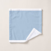 青無地の淡い色の白トリムバスタオルセット バスタオルセット (ウォッシュタオル)