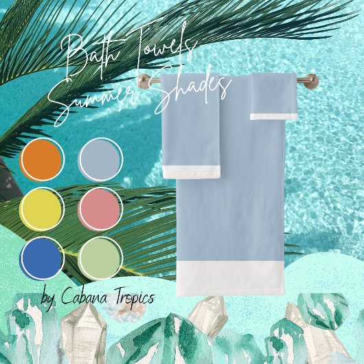 青無地の淡い色の白トリムバスタオルセット バスタオルセット