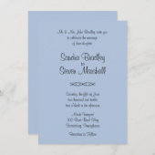 青無地の結婚式招待状 招待状 (正面/裏面)