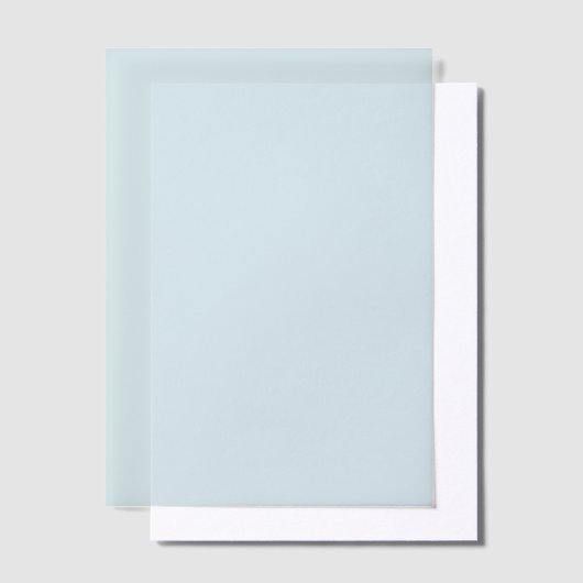 青無地の色の結婚ライナー ベラム紙招待状