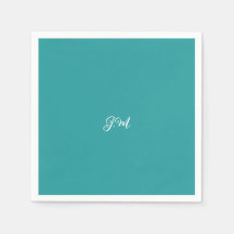 青無地の色トレンディーパステルイニシャル名