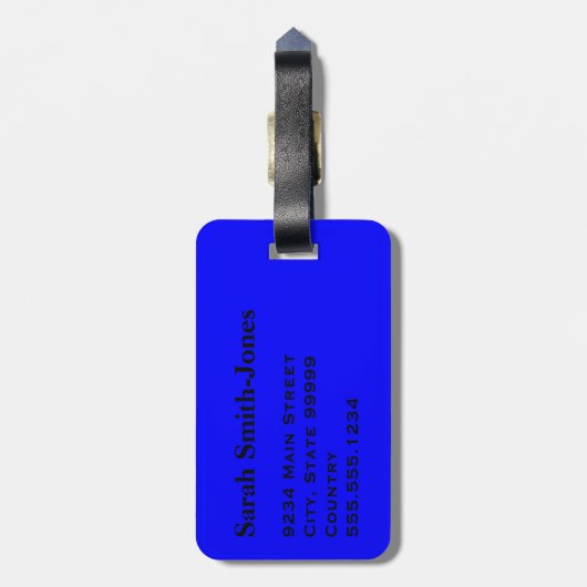 青無地の色 ラゲッジタグ (裏面縦)