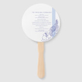 青熱帯植物線画結婚術 ハンドファン (裏面)