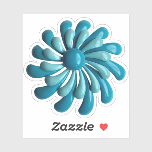 青熱狂するモダンデイジーフラワー結婚の装飾シール シール (シート)