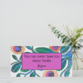 青熱狂する砂漠植物，抽象芸術，ブックマーク サンキューカード (スタンド正面)