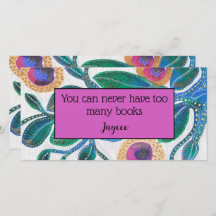 青熱狂する砂漠植物,抽象芸術,ブックマーク サンキューカード