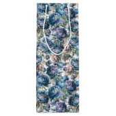 青牡丹の花柄ハッピーマザーズデイ ワインギフトバッグ (裏面)