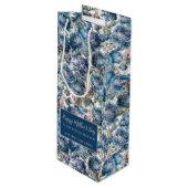 青牡丹の花柄ハッピーマザーズデイ ワインギフトバッグ (正面アングル)