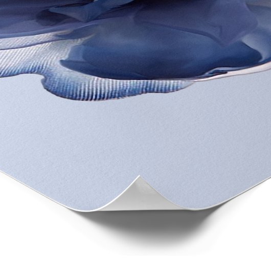 青牡丹の花 ポスター (角)