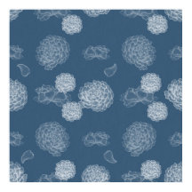 青牡丹シームレス花柄