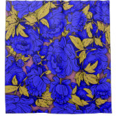 青牡丹 シャワーカーテン (正面)