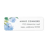 青牡丹 |差出人住所ラベル ラベル (正面)