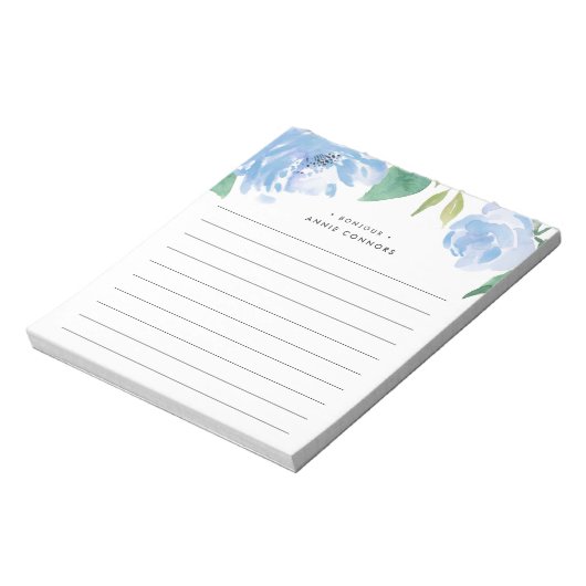 青牡丹 |線パーソナライズされた付 ノートパッド (回転)