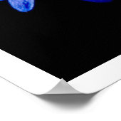 青独身の花と黒 ポスター (角)