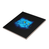 青猫の顔 タイル (側面)